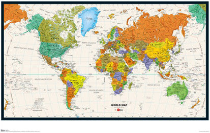 Map of the World Wall Poster - Trends International Inc.