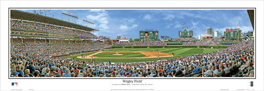Chicago Cubs Wrigley Field Gameday Afternoon Panoramic Poster - Everlasting Images 2015