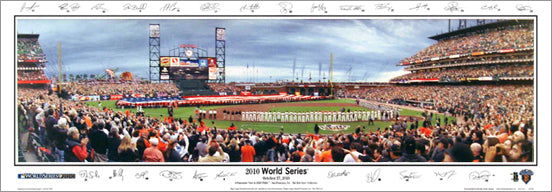 San Francisco Giants World Series 2010 Panoramic Poster Print w/26