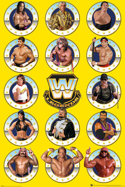 WWE Wrestling "14 Legends" Classic Superstars Poster - Pyramid International