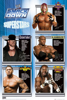 WWE Smackdown Supertars 2006 Poster (Batista, Mysterio, Booker T, Undertaker) - GB Eye