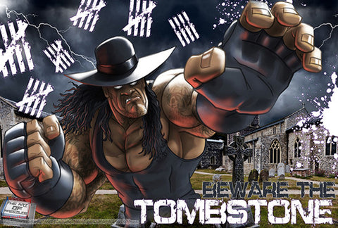 Undertaker "Beware the Tombstone" WWE Superhero Ultimate Theme Art Poster - Starz