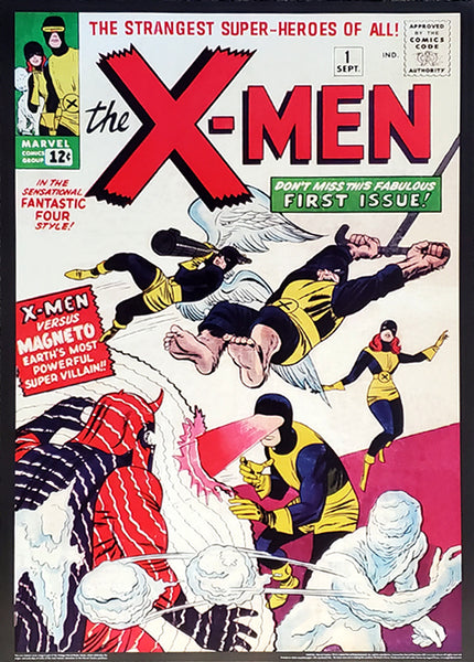 X-Men #1 (Sept. 1963) Vintage Marvel Comics Cover 20x28 Poster Reproduction - Asgard Press