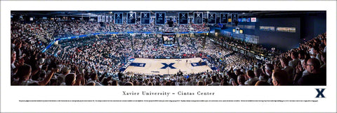 Xavier Musketeers Basketball Cintas Center Game Night Panoramic Poster Print - Blakeway Worldwide