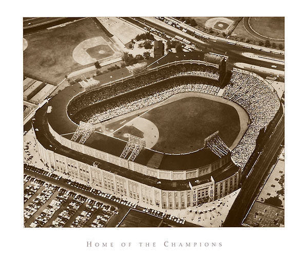 Old Yankee Stadium Aerial Poster - the Stadium Shoppe