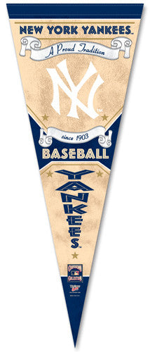 New York Yankees Banner 28x40 Vertical Pinstripes