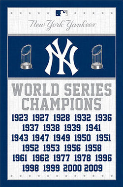 New York Yankees 27-Time World Series Champions Commemorative Poster - Trends International