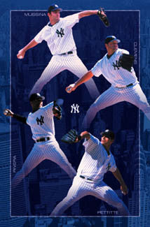 New York Yankees "Arm-y" Poster (Mussina, Rivera, Pettitte, Clemens) - Costacos 2003
