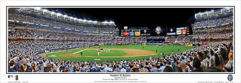 New York Yankees "Number 42 Retires" (Mariano Rivera 2013) Panoramic Poster Print - Everlasting