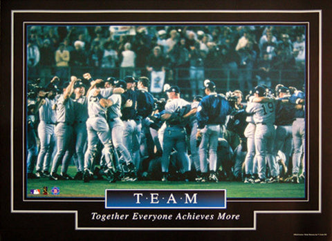 New York Yankees "Team" (1998 World Champs) Baseball Motivational Poster - Brockworld