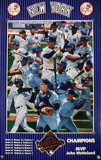 New York Yankees 1996 World Series Champions Theme Art