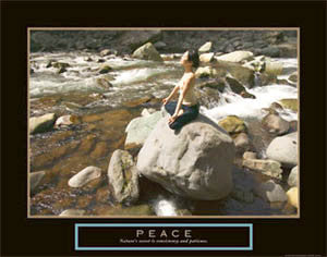 Yoga "Peace" Inspirational Poster - Front Line