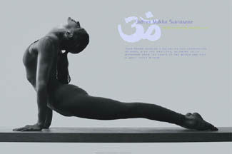 Yoga "Urdhva..." Black-and-White Poster Print - Graphique de France