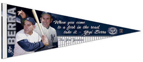 Yogi Berra New York Yankees Official MLB Commemorative Premium Felt Pennant - Wincraft