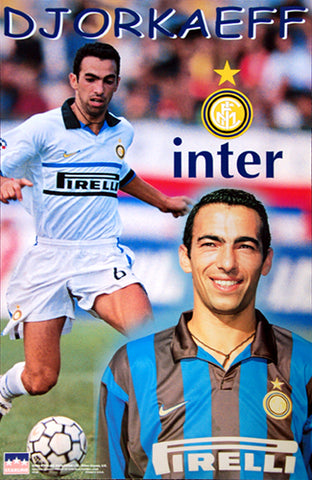 Youri Djorkaeff "Superstar" FC Inter Milan Football Soccer Action Poster - Starline Inc. 1999