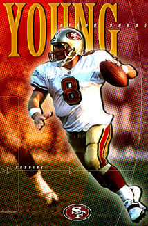 Steve Young "Paydirt" San Francisco 49ers Poster - Costacos 1999