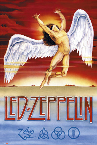 Led Zeppelin Swan Song Records Logo Art Poster - GB Eye (UK)