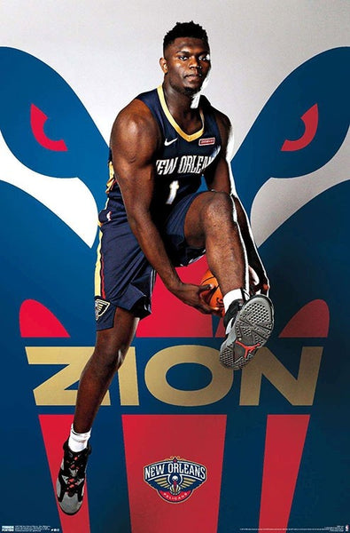 Zion Williamson "Rising" New Orleans Pelicans NBA Basketball Action Poster - Trends 2019
