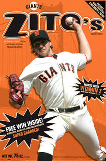 Barry Zito "Breakfast of Champions" San Francisco Giants MLB Poster - Costacos 2007