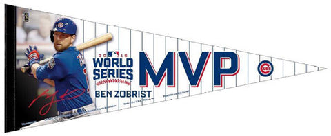 Ben Zobrist 2016 World Series MVP Chicago Cubs Premium Felt Pennant - Wincraft